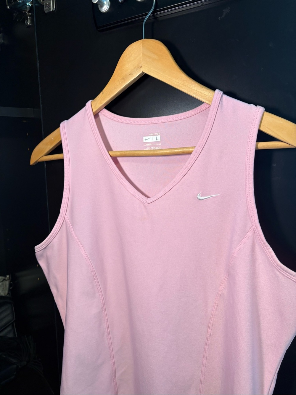 Nike Pink V-Neck Athletic Tank Top